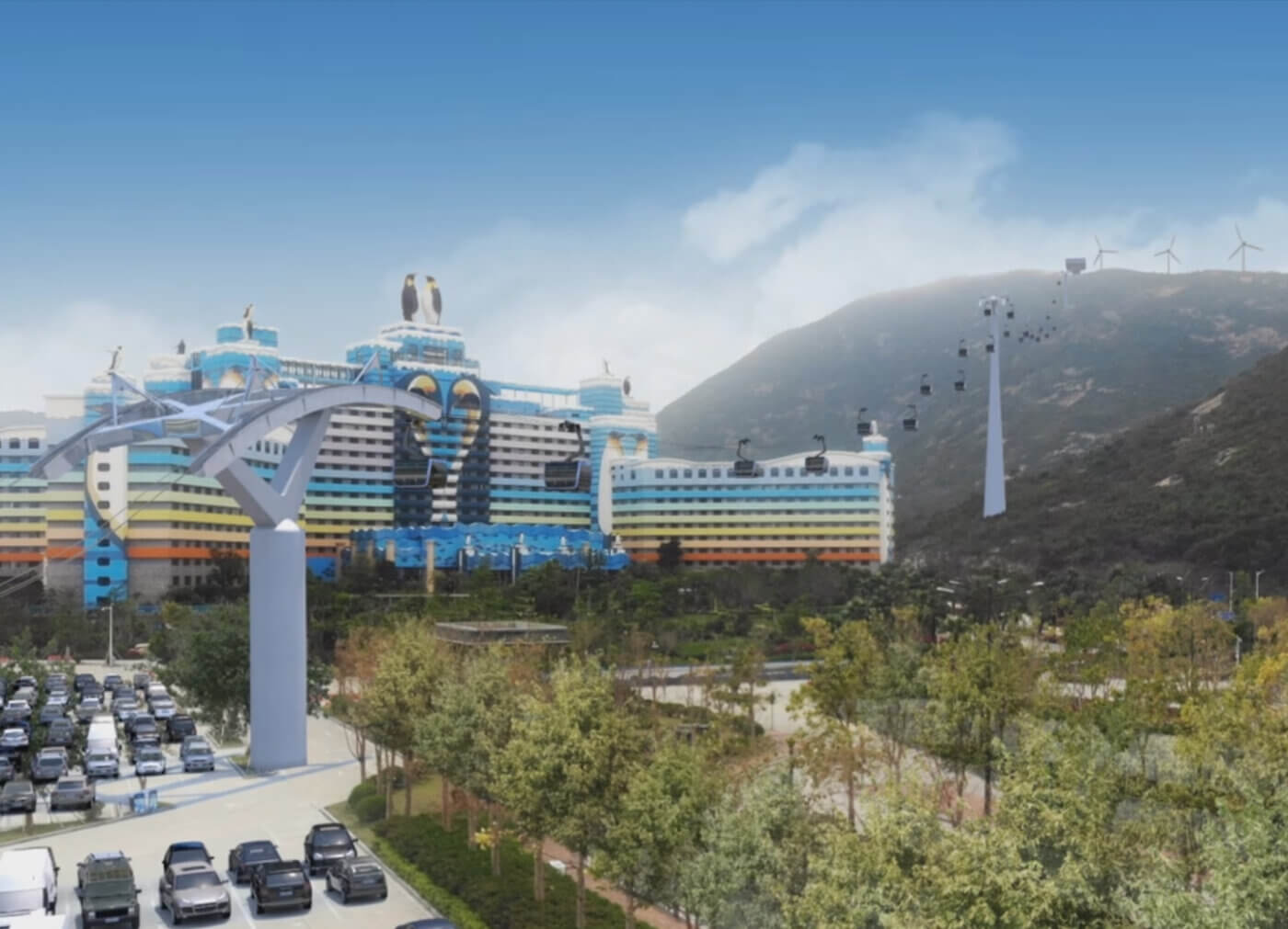 Zhuhai 3 interconnected 3S gondola lifts POMA